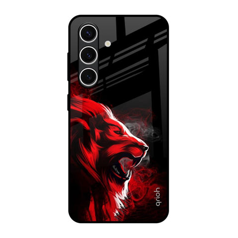 Red Angry Lion Glossy Case for Samsung Galaxy S24 FE 5G