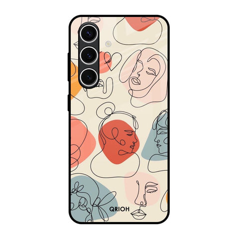 Abstract Faces Glossy Case for Samsung Galaxy S24 FE 5G