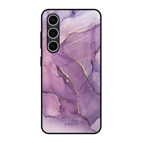 Purple Gold Marble Glossy Case for Samsung Galaxy S24 FE 5G