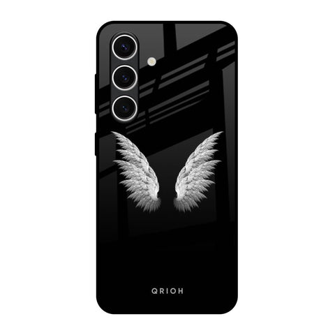 White Angel Wings Glossy Case for Samsung Galaxy S24 FE 5G