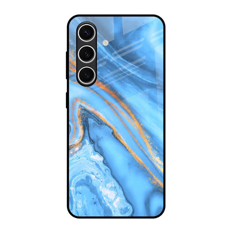 Vibrant Blue Marble Glossy Case for Samsung Galaxy S24 FE 5G