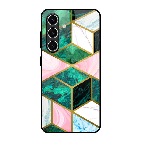 Seamless Green Marble Glossy Case for Samsung Galaxy S24 FE 5G