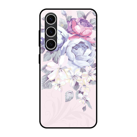 Elegant Floral Glossy Case for Samsung Galaxy S24 FE 5G