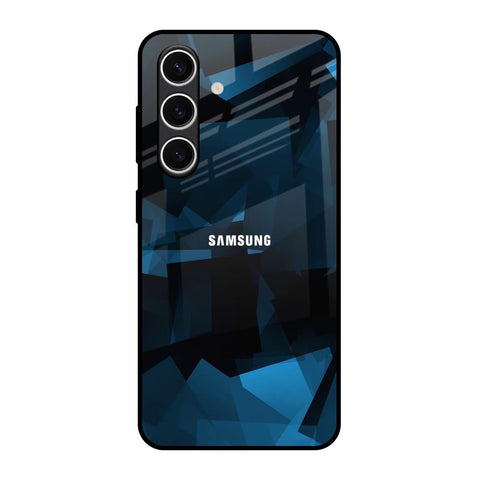 Polygonal Blue Box Glossy Case For Samsung Galaxy S24 FE 5G