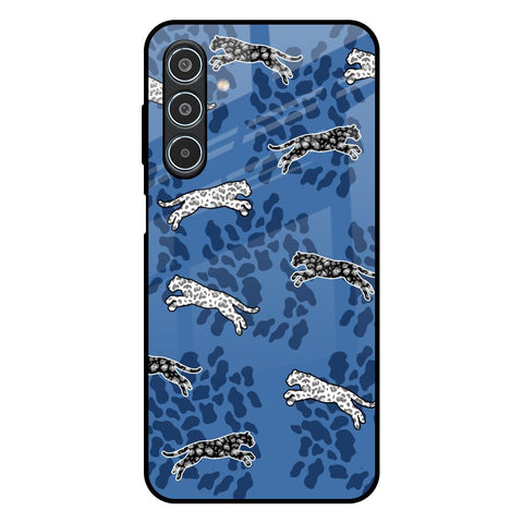 Blue Cheetah Glossy Case for Samsung Galaxy M35 5G