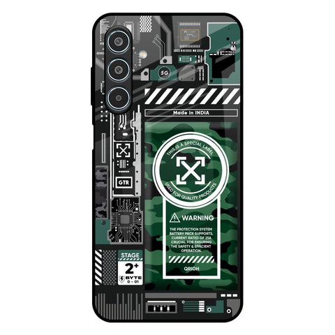 Green Camo Circuit Glossy Case for Samsung Galaxy M35 5G