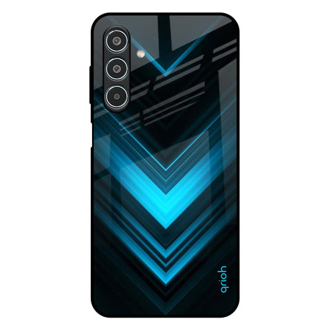 Vertical Blue Arrow Glossy Case For Samsung Galaxy M35 5G