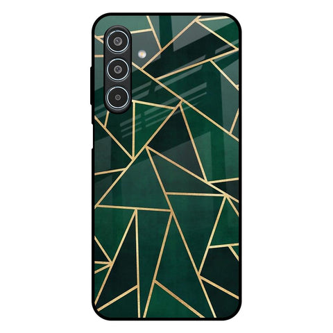 Abstract Green Glossy Case For Samsung Galaxy M35 5G