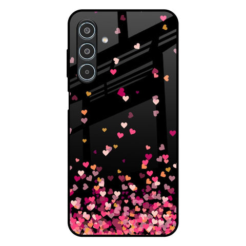Heart Rain Fall Glossy Case For Samsung Galaxy M35 5G