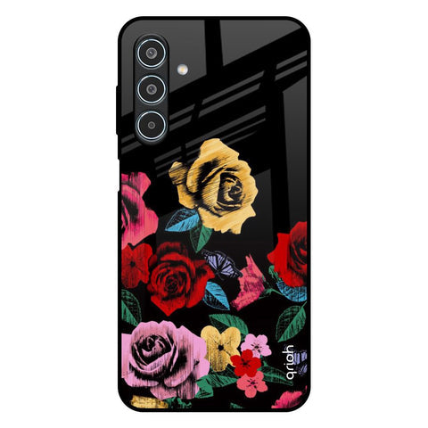 Floral Decorative Glossy Case For Samsung Galaxy M35 5G