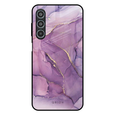 Purple Gold Marble Glossy Case for Samsung Galaxy M35 5G