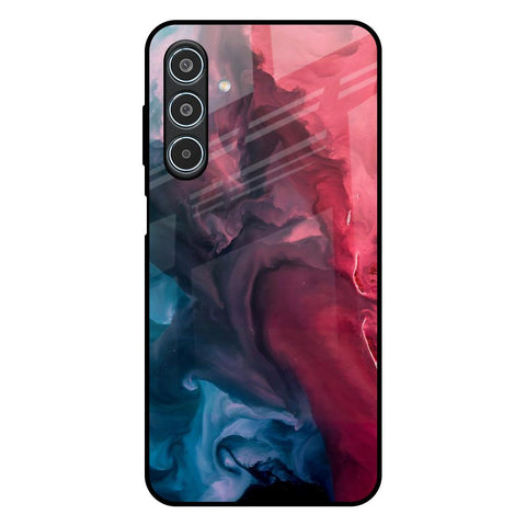 Blue & Red Smoke Glossy Case for Samsung Galaxy M35 5G