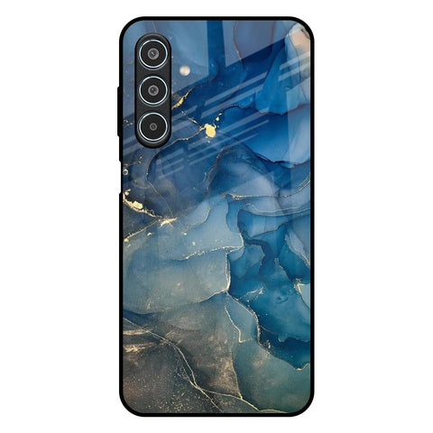 Blue Cool Marble Glossy Case for Samsung Galaxy M35 5G