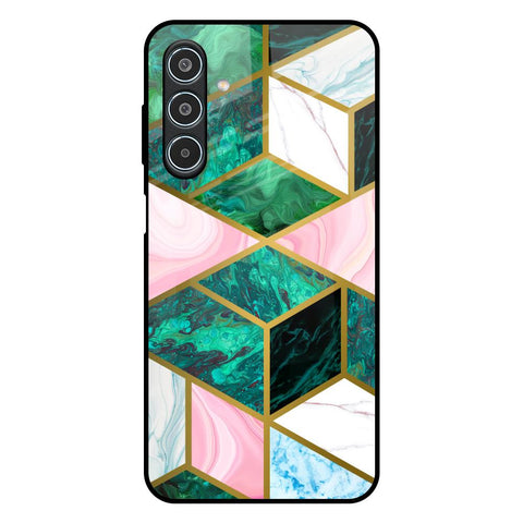 Seamless Green Marble Glossy Case for Samsung Galaxy M35 5G