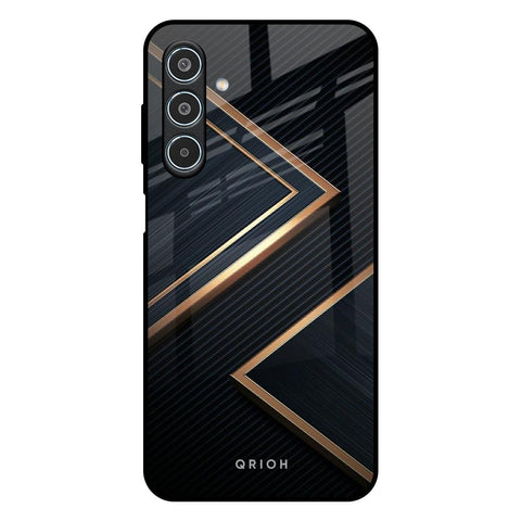 Sleek Golden & Navy Glossy Case for Samsung Galaxy M35 5G