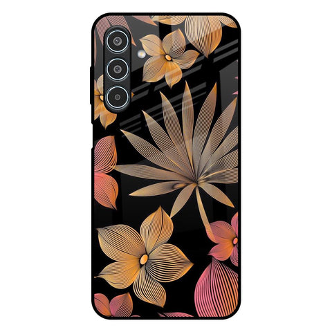 Lines Pattern Flowers Glossy Case for Samsung Galaxy M35 5G