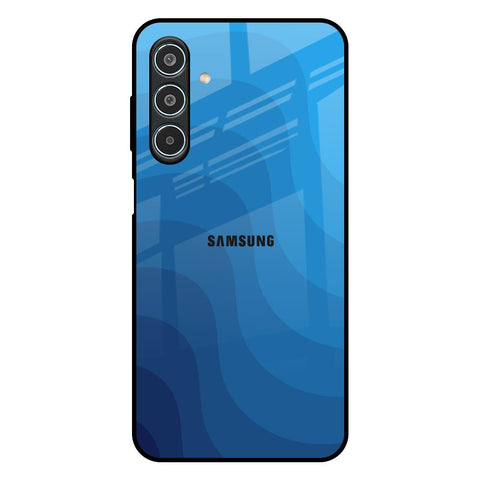 Blue Wave Abstract Glossy Case for Samsung Galaxy M35 5G