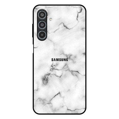 Satin White Marble Glossy Case for Samsung Galaxy M35 5G