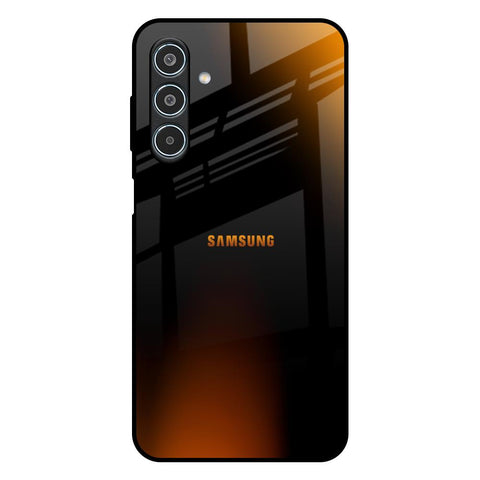 Orange Black Fusion Glossy Case for Samsung Galaxy M35 5G