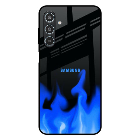 Blue Flames Glossy Case for Samsung Galaxy M35 5G