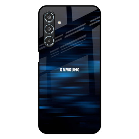 Blue Rough Abstract Glossy Case for Samsung Galaxy M35 5G