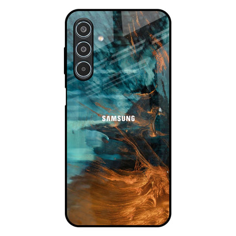 Golden Splash Glossy Case for Samsung Galaxy M35 5G