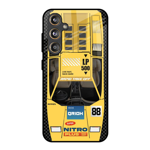 Yellow Racing Car Glossy Case for Samsung Galaxy F55 5G