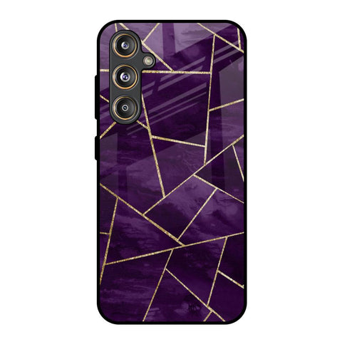 Geometric Purple Glossy Case For Samsung Galaxy F55 5G