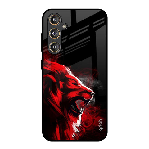 Red Angry Lion Glossy Case for Samsung Galaxy F55 5G