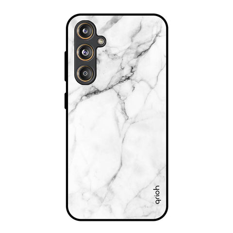 Modern White Marble Glossy Case for Samsung Galaxy F55 5G