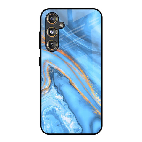 Vibrant Blue Marble Glossy Case for Samsung Galaxy F55 5G