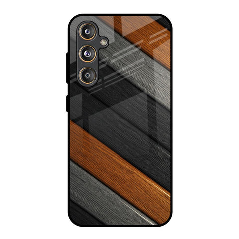 Tri Color Wood Glossy Case for Samsung Galaxy F55 5G