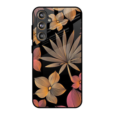 Lines Pattern Flowers Glossy Case for Samsung Galaxy F55 5G