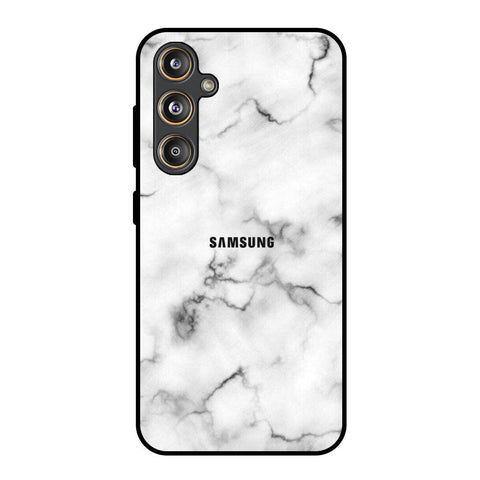 Satin White Marble Glossy Case for Samsung Galaxy F55 5G