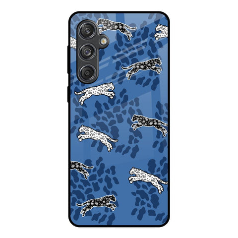 Blue Cheetah Glossy Case for Samsung Galaxy M55 5G
