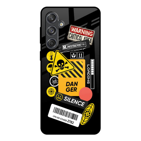 Danger Signs Glossy Case for Samsung Galaxy M55 5G