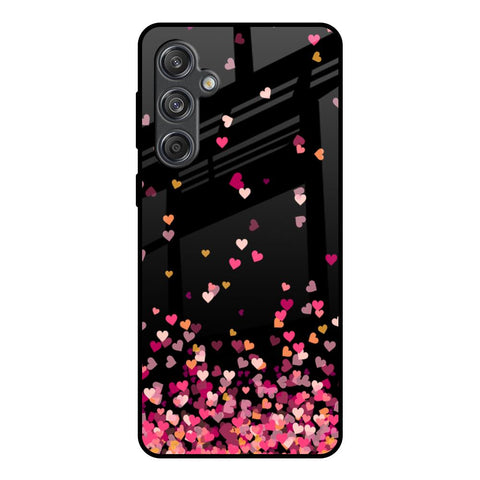 Heart Rain Fall Glossy Case For Samsung Galaxy M55 5G