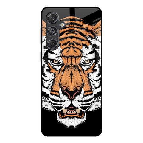 Angry Tiger Glossy Case For Samsung Galaxy M55 5G