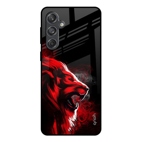 Red Angry Lion Glossy Case for Samsung Galaxy M55 5G