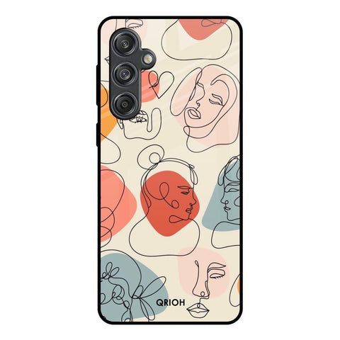 Abstract Faces Glossy Case for Samsung Galaxy M55 5G
