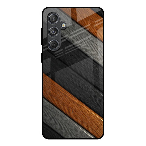 Tri Color Wood Glossy Case for Samsung Galaxy M55 5G