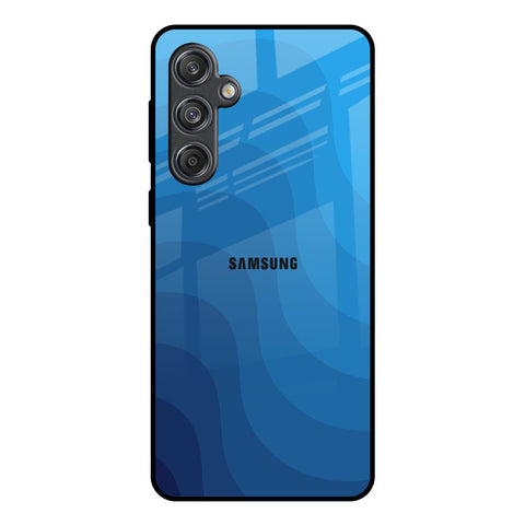 Blue Wave Abstract Glossy Case for Samsung Galaxy M55 5G
