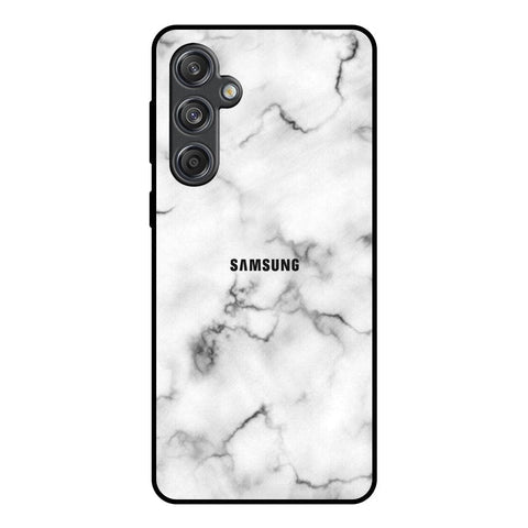 Satin White Marble Glossy Case for Samsung Galaxy M55 5G