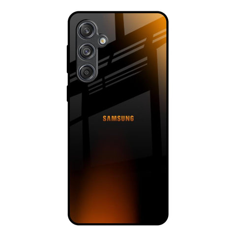 Orange Black Fusion Glossy Case for Samsung Galaxy M55 5G