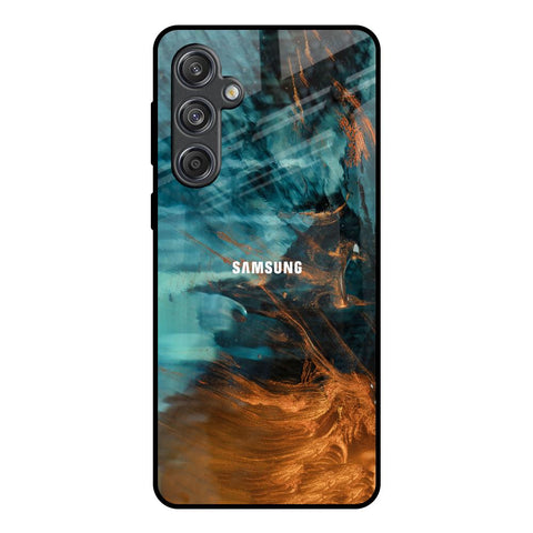 Golden Splash Glossy Case for Samsung Galaxy M55 5G