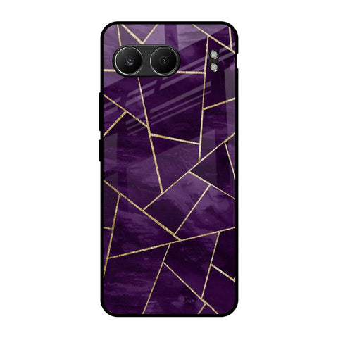 Geometric Purple Glossy Case For OnePlus Nord 4 5G