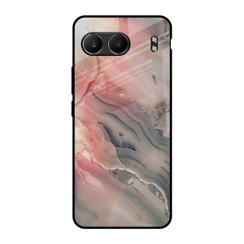 Pink And Grey Marble Glossy Case For OnePlus Nord 4 5G