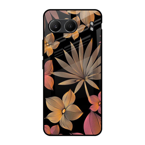 Lines Pattern Flowers Glossy Case for OnePlus Nord 4 5G