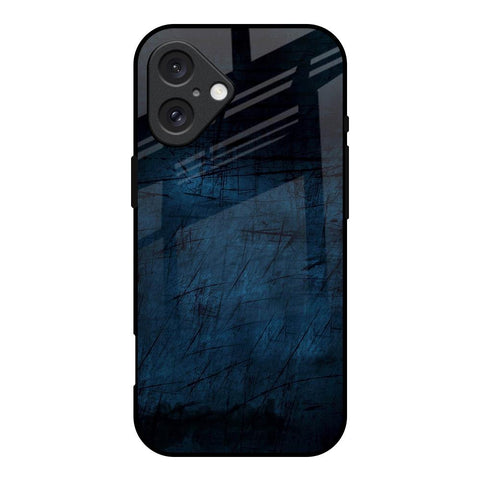 Dark Blue Grunge Glossy Case for iPhone 16