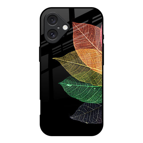 Colorful Leaves Glossy Case for iPhone 16